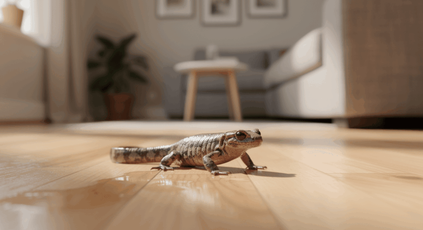 salamandre dans une maison