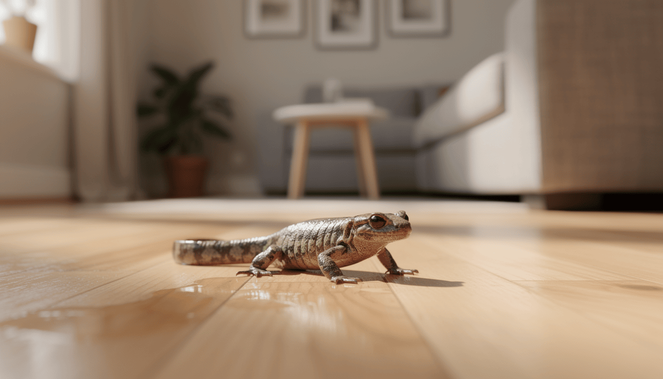 salamandre dans une maison