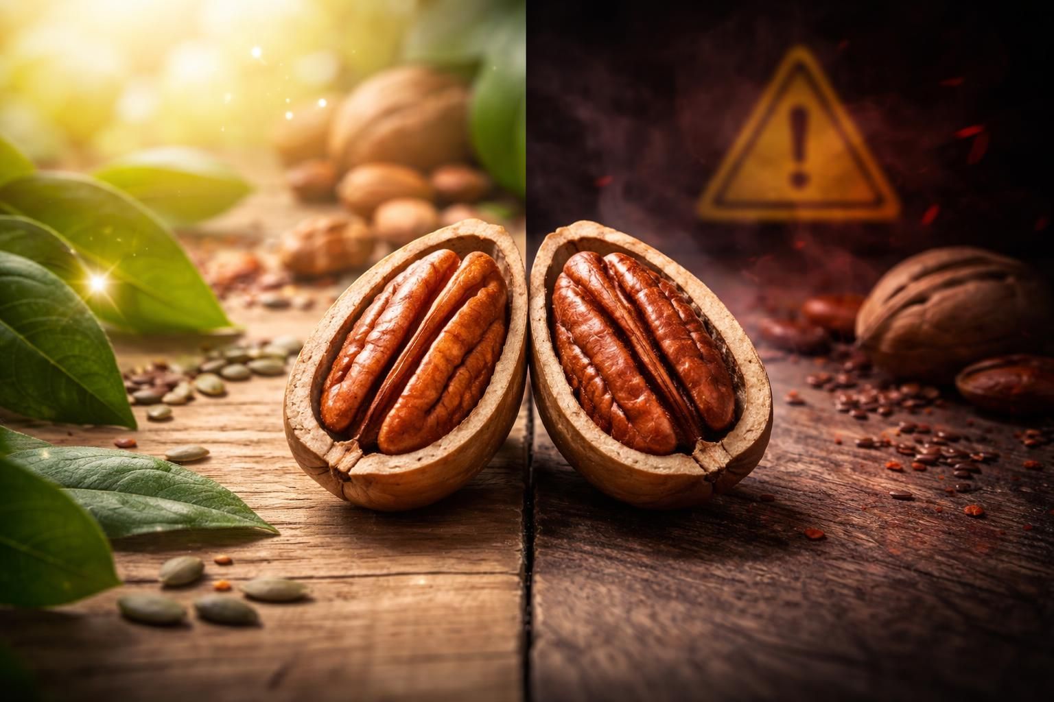 découvrez les bienfaits et les dangers de la noix de pécan, ce snack savoureux mais à consommer avec modération pour profiter de ses avantages sans risques.