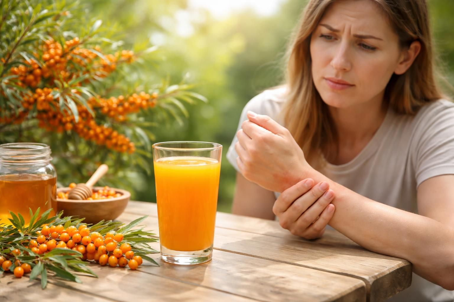 découvrez les effets secondaires potentiels du jus d'argousier, démêlez le mythe de la réalité et informez-vous sur ses bienfaits et précautions.