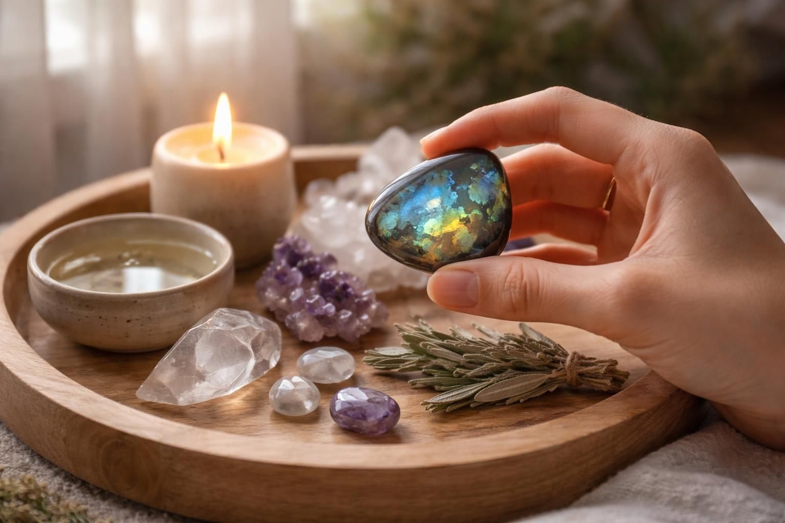 découvrez notre guide détaillé sur la lithothérapie pour apprendre à activer et utiliser votre labradorite, une pierre aux pouvoirs protecteurs et énergétiques.